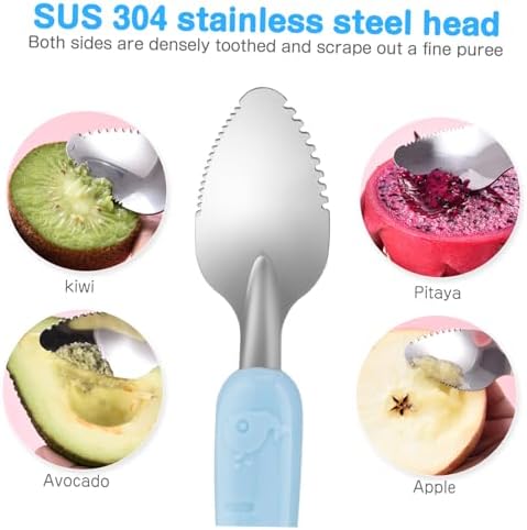 Double-Sided Fruit Spoon Set for Toddlers
