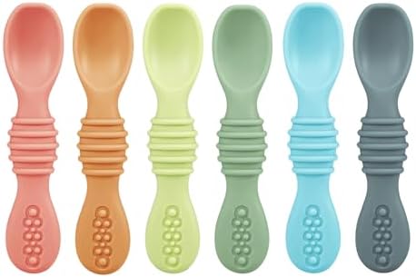 Silicone Baby Spoons Set 6-Piece - Safe for Toddler