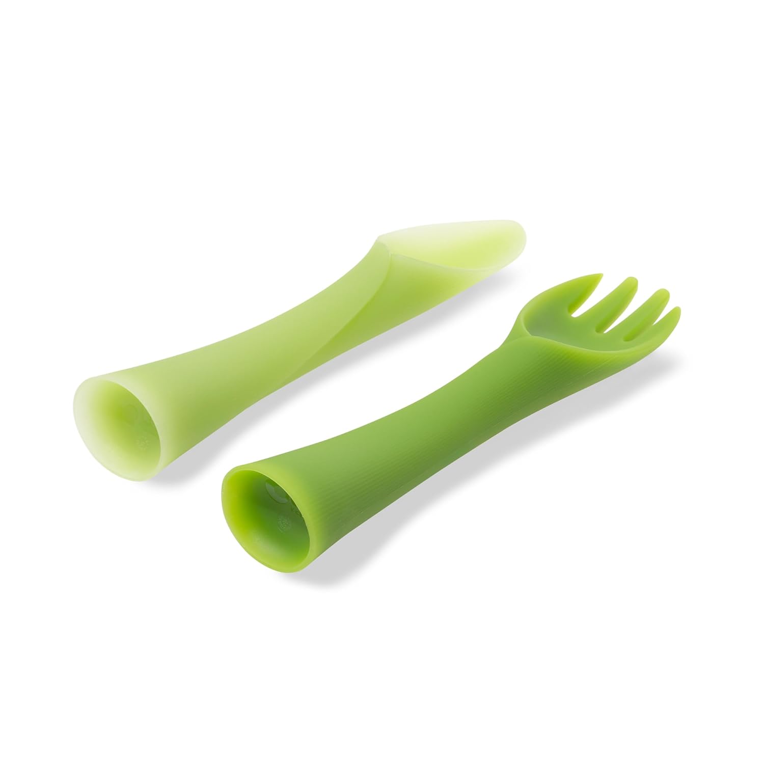 Olababy Training Fork Spoon Set - Safe Ergonomic for Baby Led Weaning