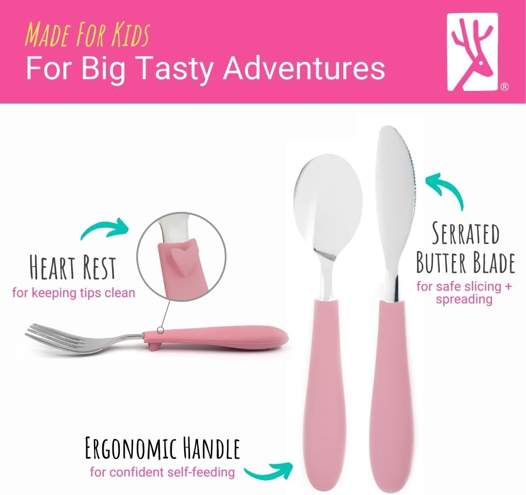 Elk and Friends Kids Silverware Set for Boys and Girls