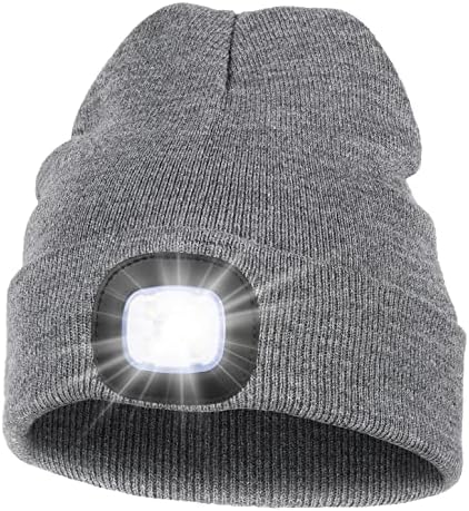 Warm Stylish LED Rechargeable Beanie for Daily Use Gifting