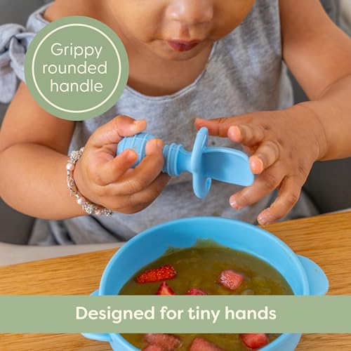 BPA-Free Silicone Baby Spoons for Self-Feeding 4 Months