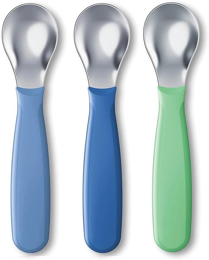 Perfect Toddler Cutlery Blue Green Spoons