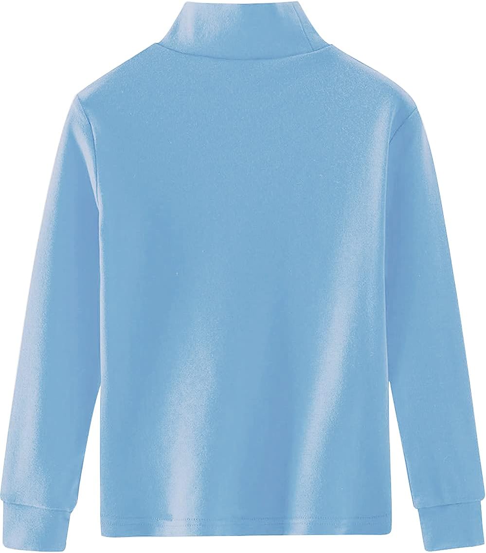 SpringGege Little Big Kids Soft Cotton Long Sleeve Mock Turtleneck Shirts