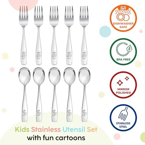 Kids Stainless Steel Set Perfect for Meals