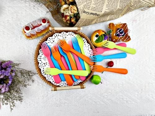 Jawbush 16-Piece Plastic Kids Forks BPA-Free