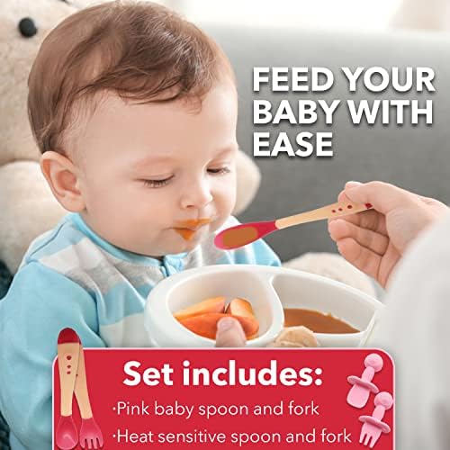 Self-Feeding Silicone Spoons Forks for Toddlers