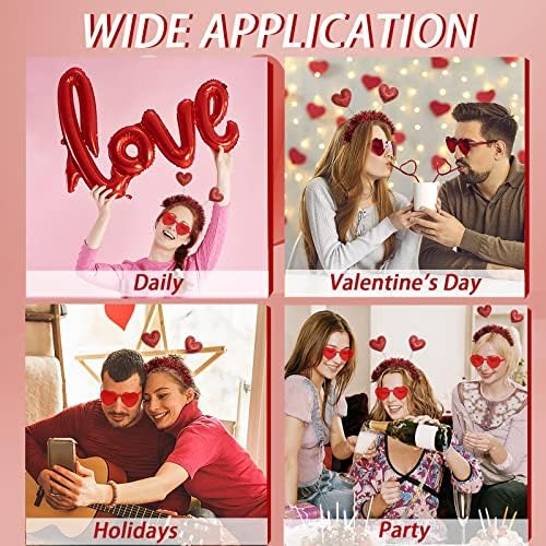 Valentines Day Heart Headband and Sunglasses Set