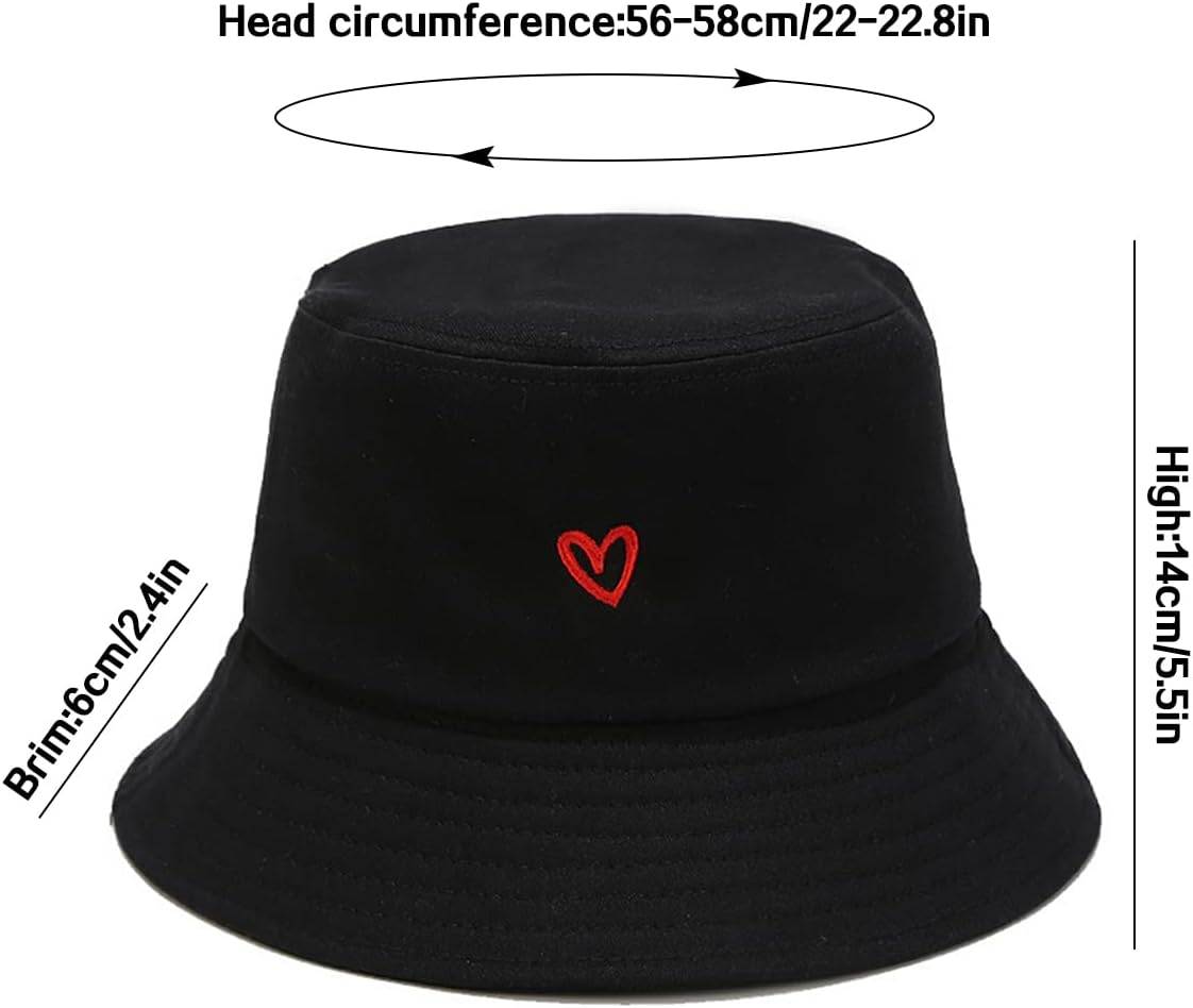 Lightweight Cotton Bucket Hat for Women Girls Modern embroidery Fisherman