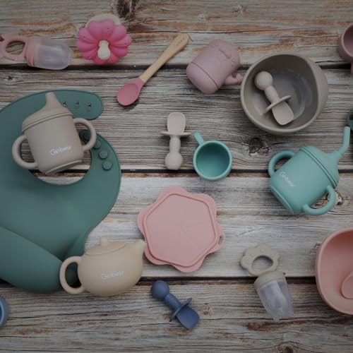 Ginbear Platinum Silicone Self-Feeding Spoons for Babies 6-12 Months