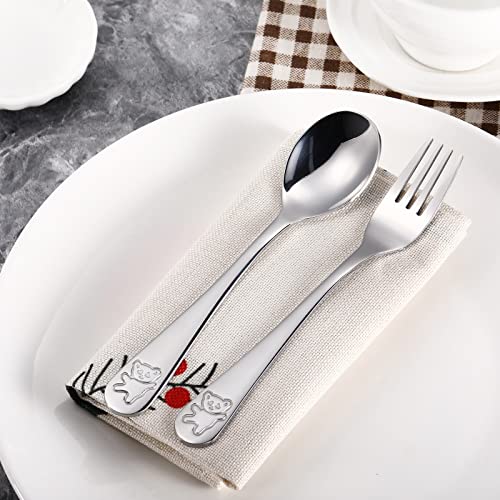 Sturdy Stainless Steel Flatware Set for Toddlers