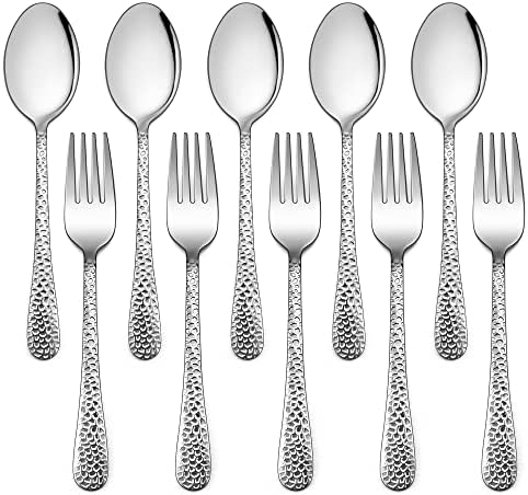 LIANYU 10-Piece Kids Flatware Set for Toddlers