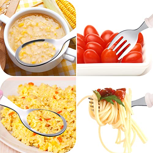 Stainless Steel Toddler Utensils with Storage Box for Safe Dining