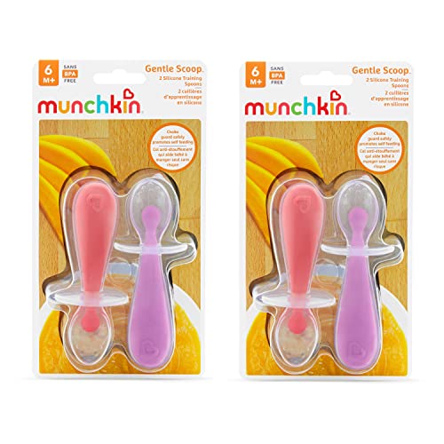 Munchkin Silicone Scoop Trainer with Choke Guard for Baby Led Weaning