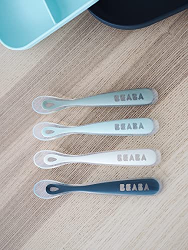 BEABA Babys First Foods Set - Safe Silicone Baby Spoons for Introducing Solids