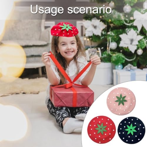 Strawberry Beret Cabbie Hat for Boys