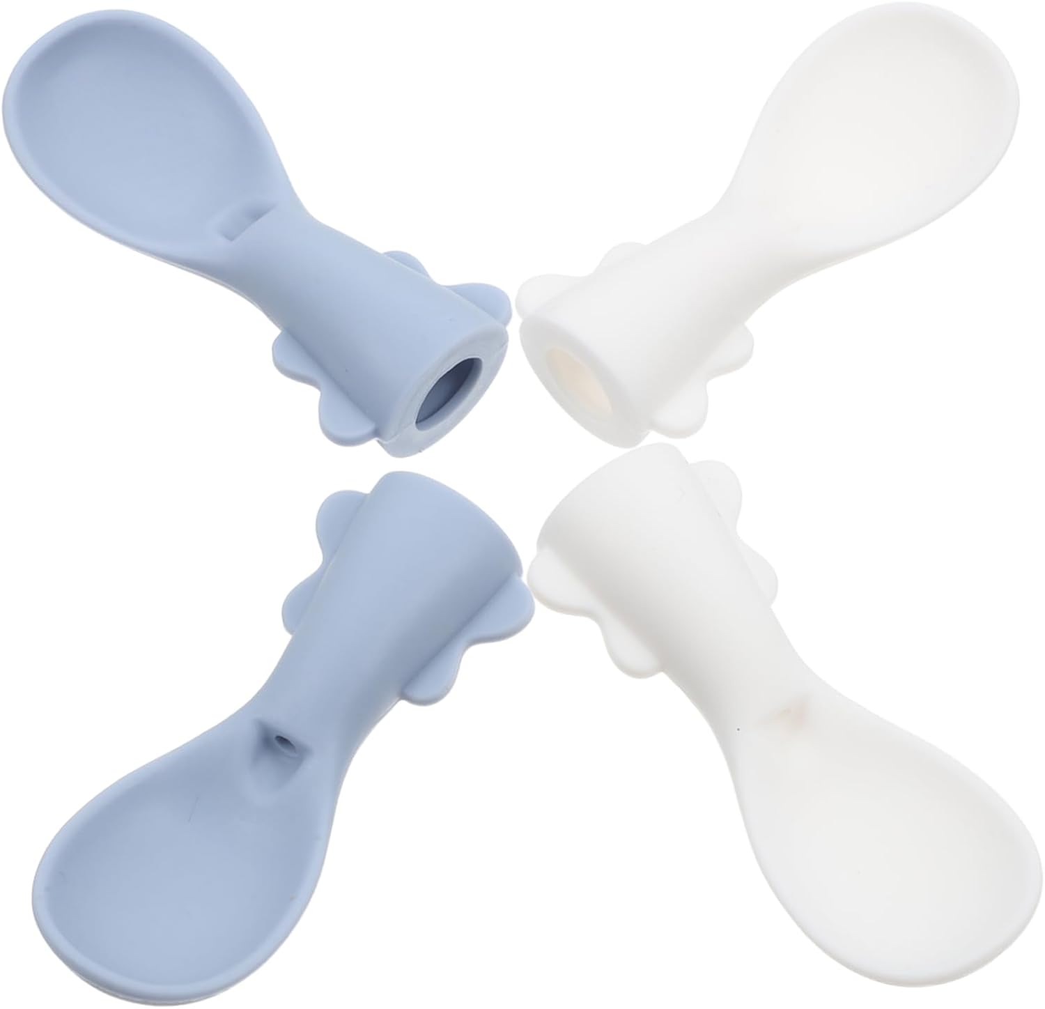 CHILDWEET 4pcs Silicone Spoon Attachment Set for Pouches