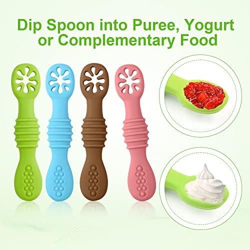 6pc Silicone Baby Spoons BPA-Free Ergonomic Design