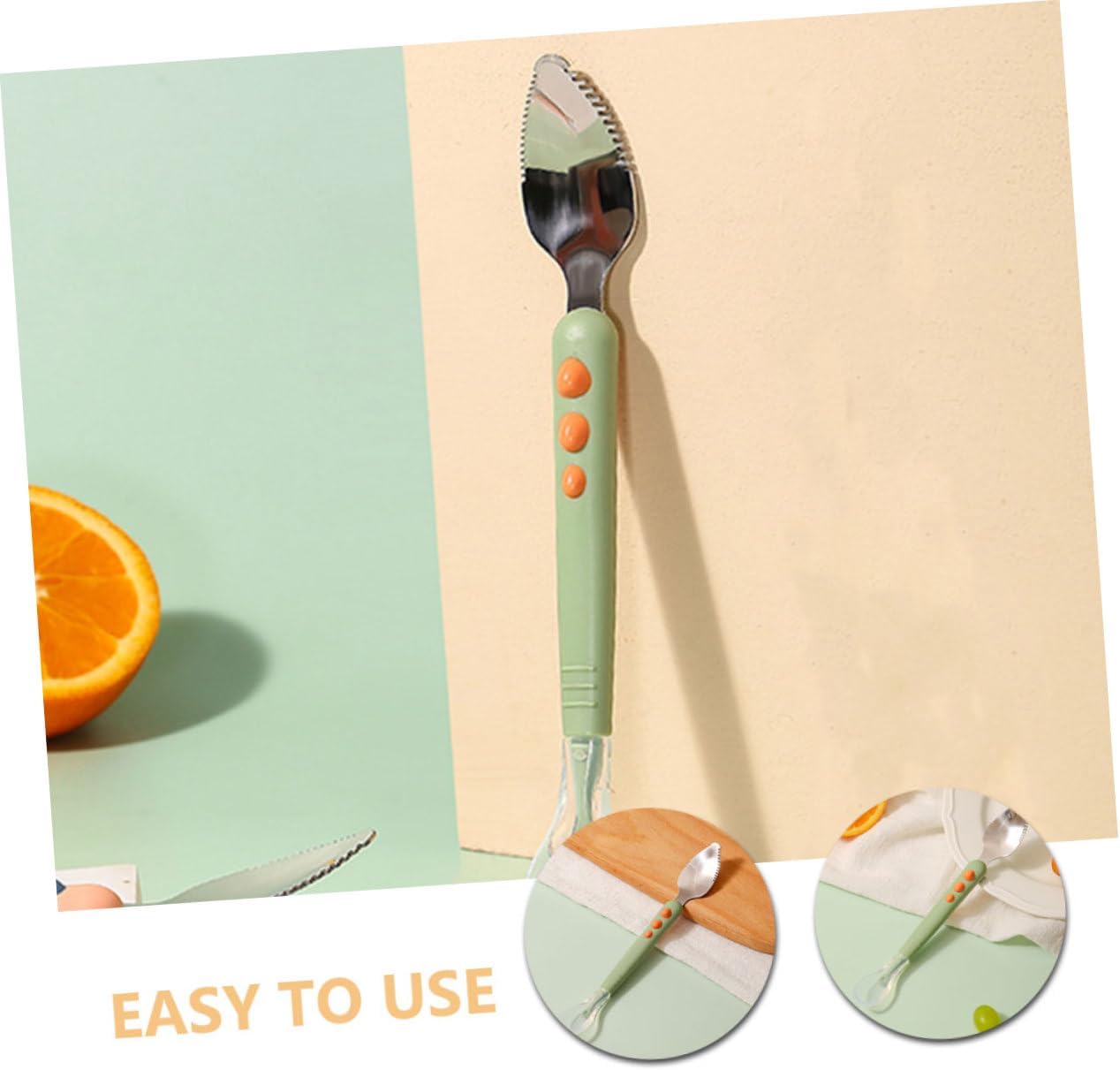 Abaodam Fresh Food Feeder 2-Piece Silicone Spoons for Babies