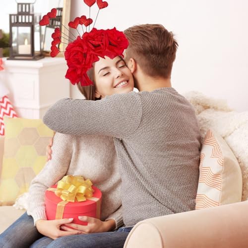 Heart Flower Headband Valentines Party Accessories