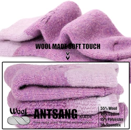 ANTSANG Merino Wool Hiking Socks for Toddlers