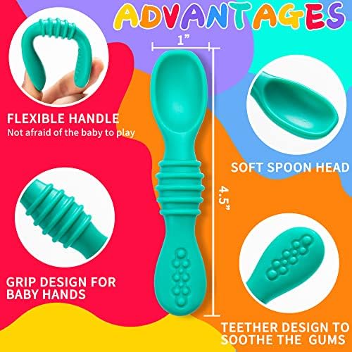 Perfect for Babies 6-Piece Silicone Baby Spoon Set