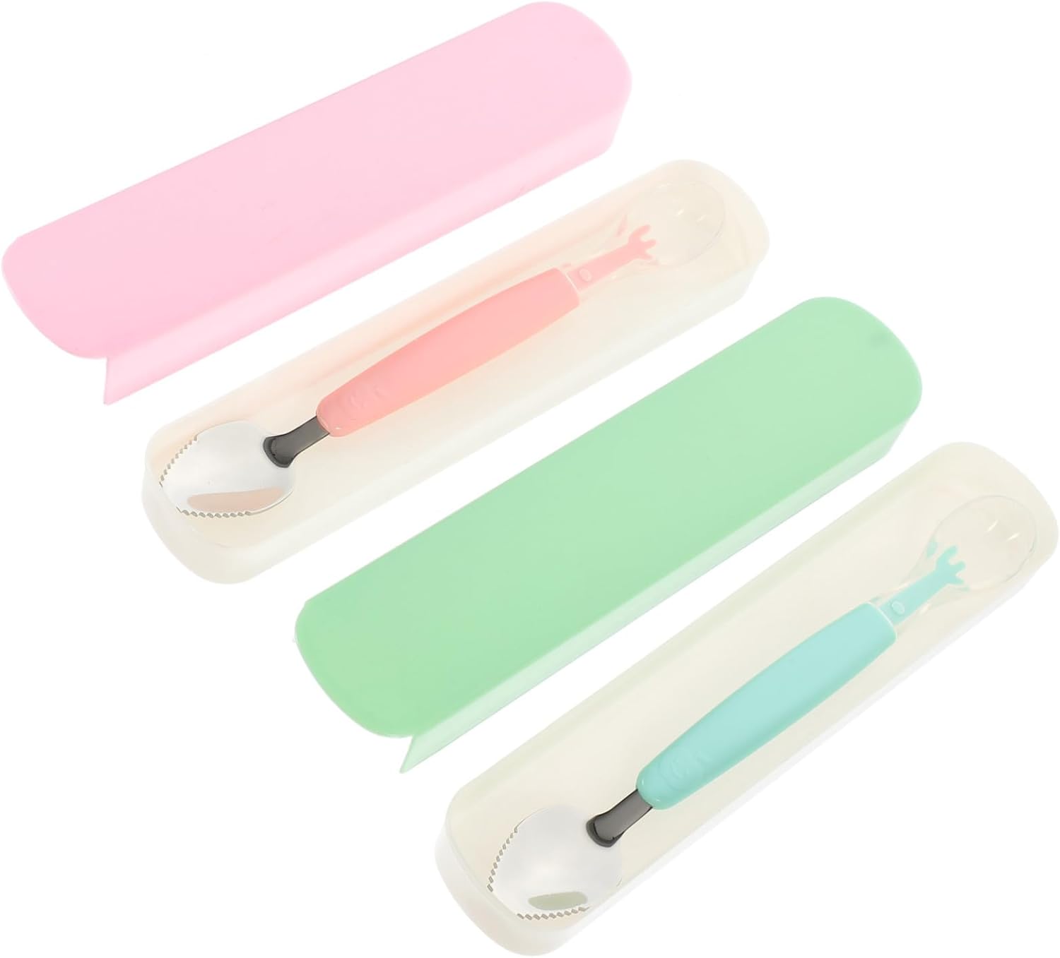 Perfect Baby Feeding Set 2 Set Spoon Scoops Silveware for 6 Months