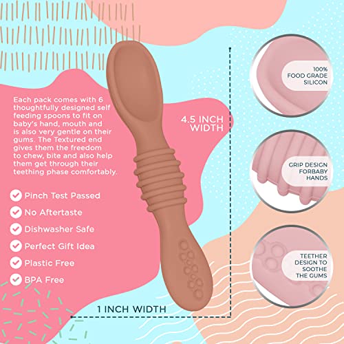 Self-Feeding Silicone Baby Spoons and More for 6 Months