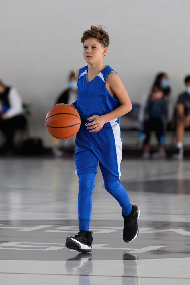 MIVEI Kids Basketball Compression Pants with 4-in-1 Support