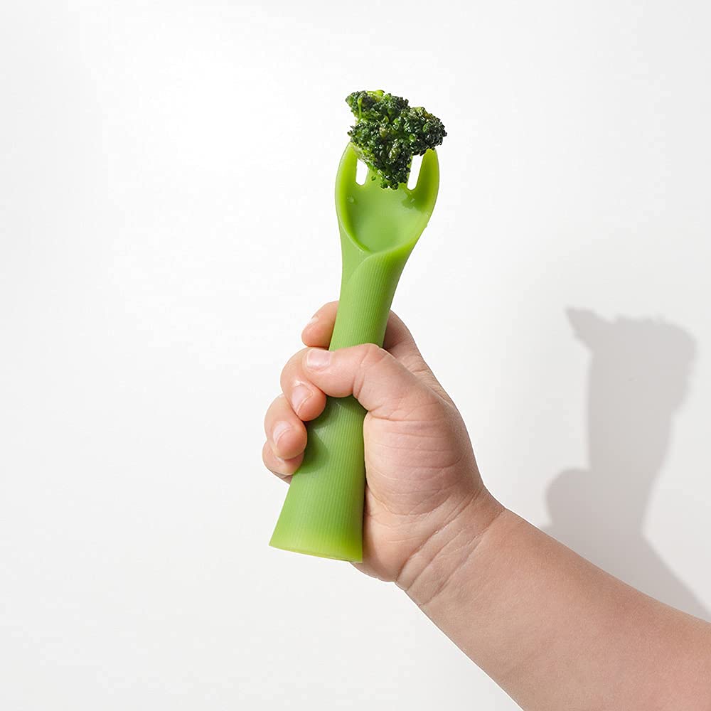Olababy Training Fork Spoon Set - Safe Ergonomic for Baby Led Weaning