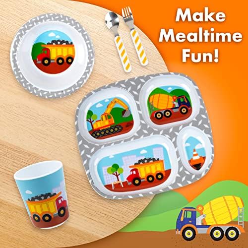 Bentology Construction Theme Self-Feeding Set for Kids