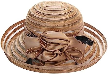 Womens Bridal Feather Headband Elegant Tea Party Hats for Weddings