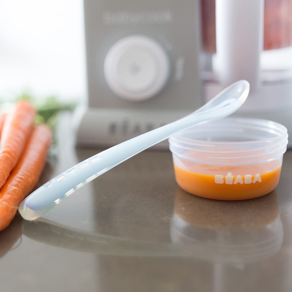 BEABA Original Silicone Feeding Spoon Set for Babies