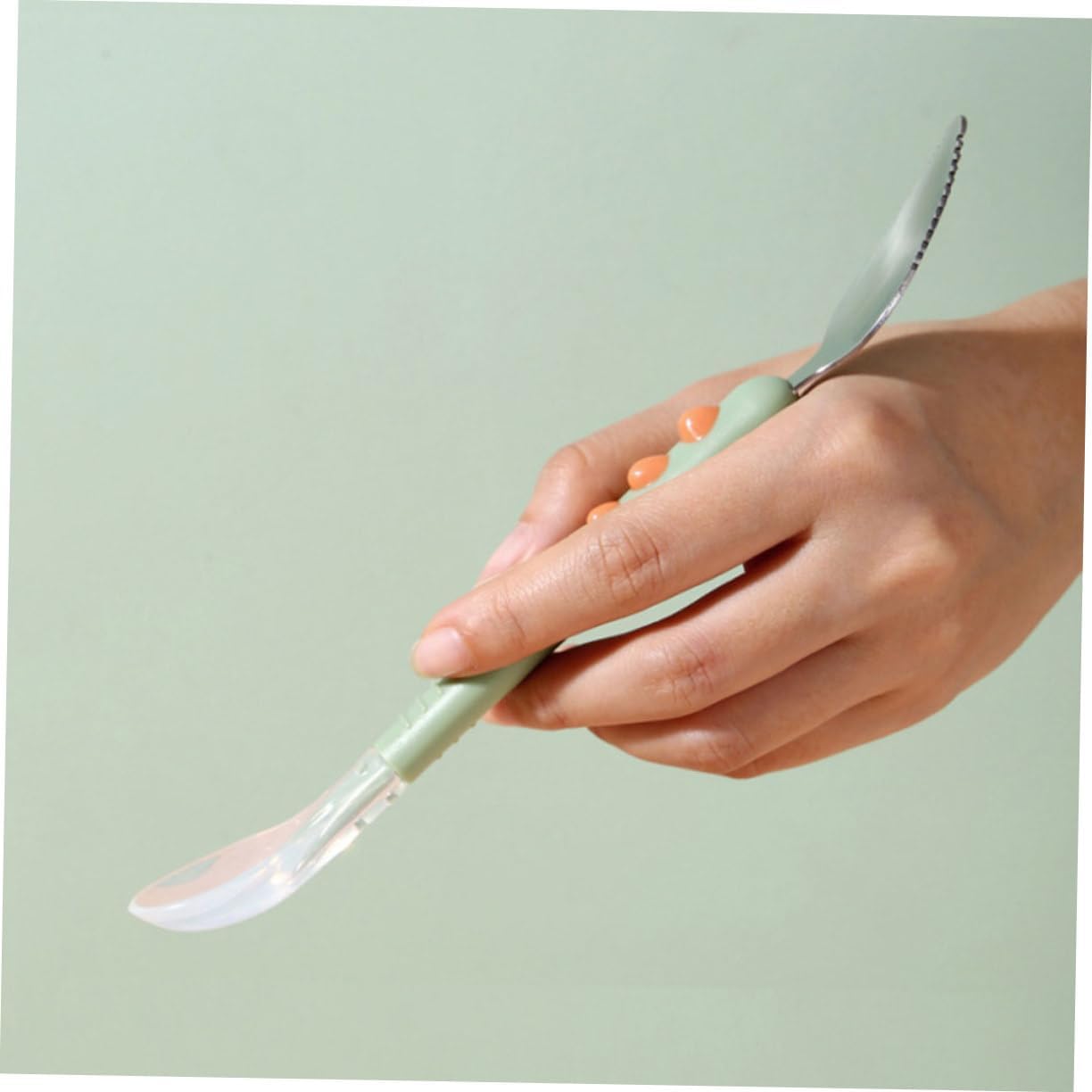 Vaguelly 2pcs Silicone Puree Spoons for Babies