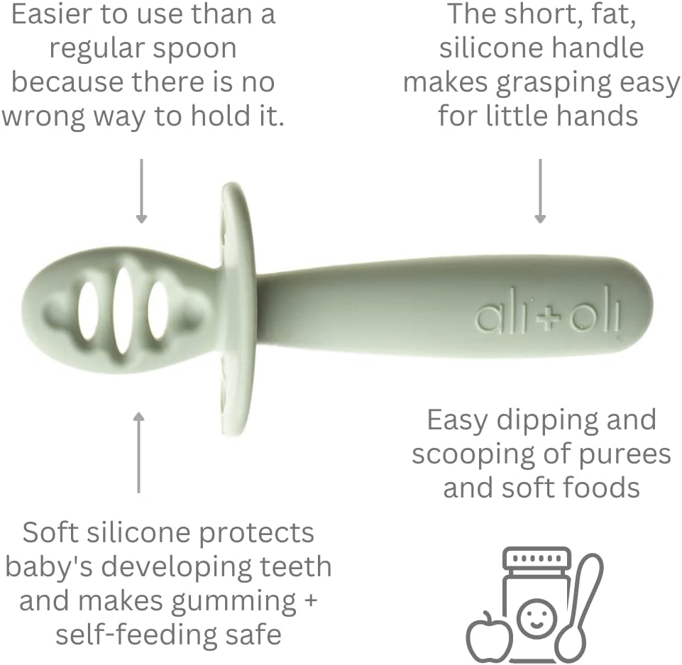 AliOli - 3-Piece Baby Silicone Spoons Set