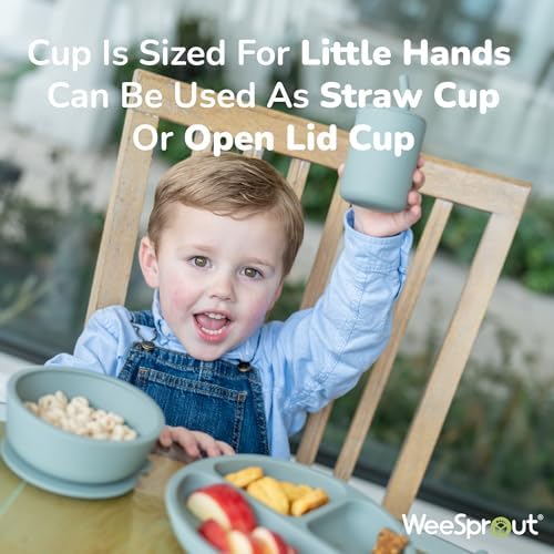 WeeSprout Baby Led Weaning Silicone Suction Bowl Bundle