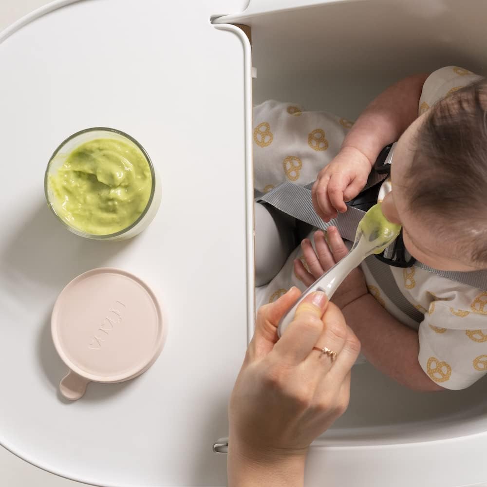 Beaba Toddler Self-Feeding Silicone Spoons 4-Pack Drizzle