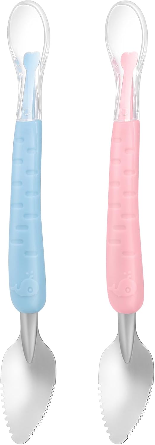 Soft Silicone Double-Headed Feeding Spoon Baby Food Decoder