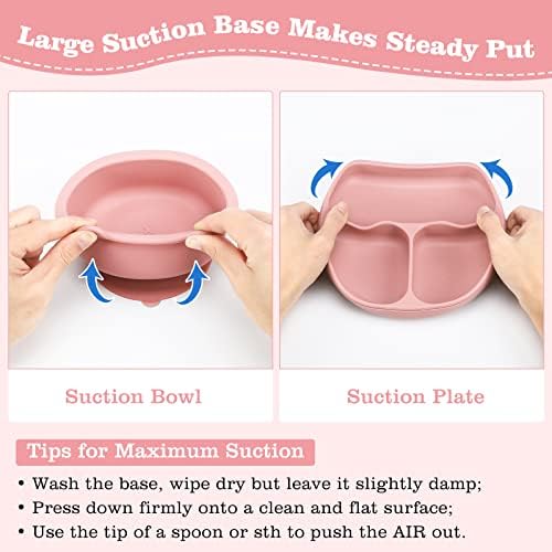 EAIETC Silicone Baby Feeding Set with Suction Bowl for 6 Months