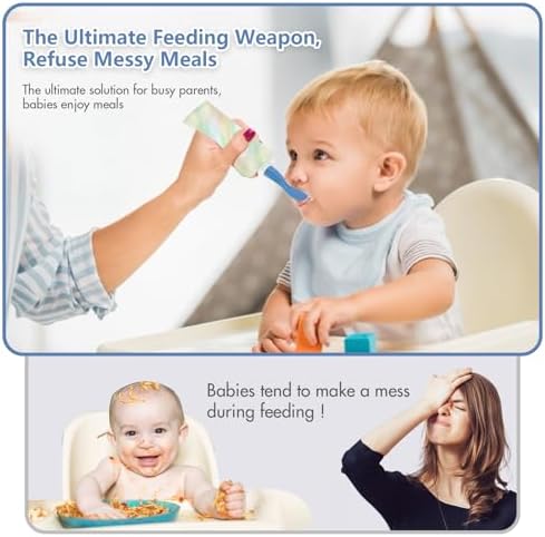 Mini Silicone Spoon Set for Baby Food Pouches