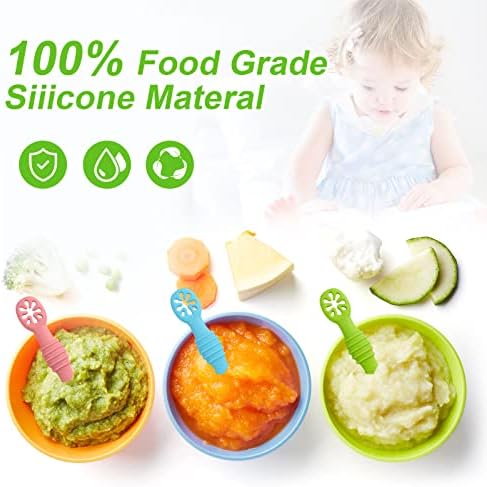 6pc Silicone Baby Spoons BPA-Free Ergonomic Design