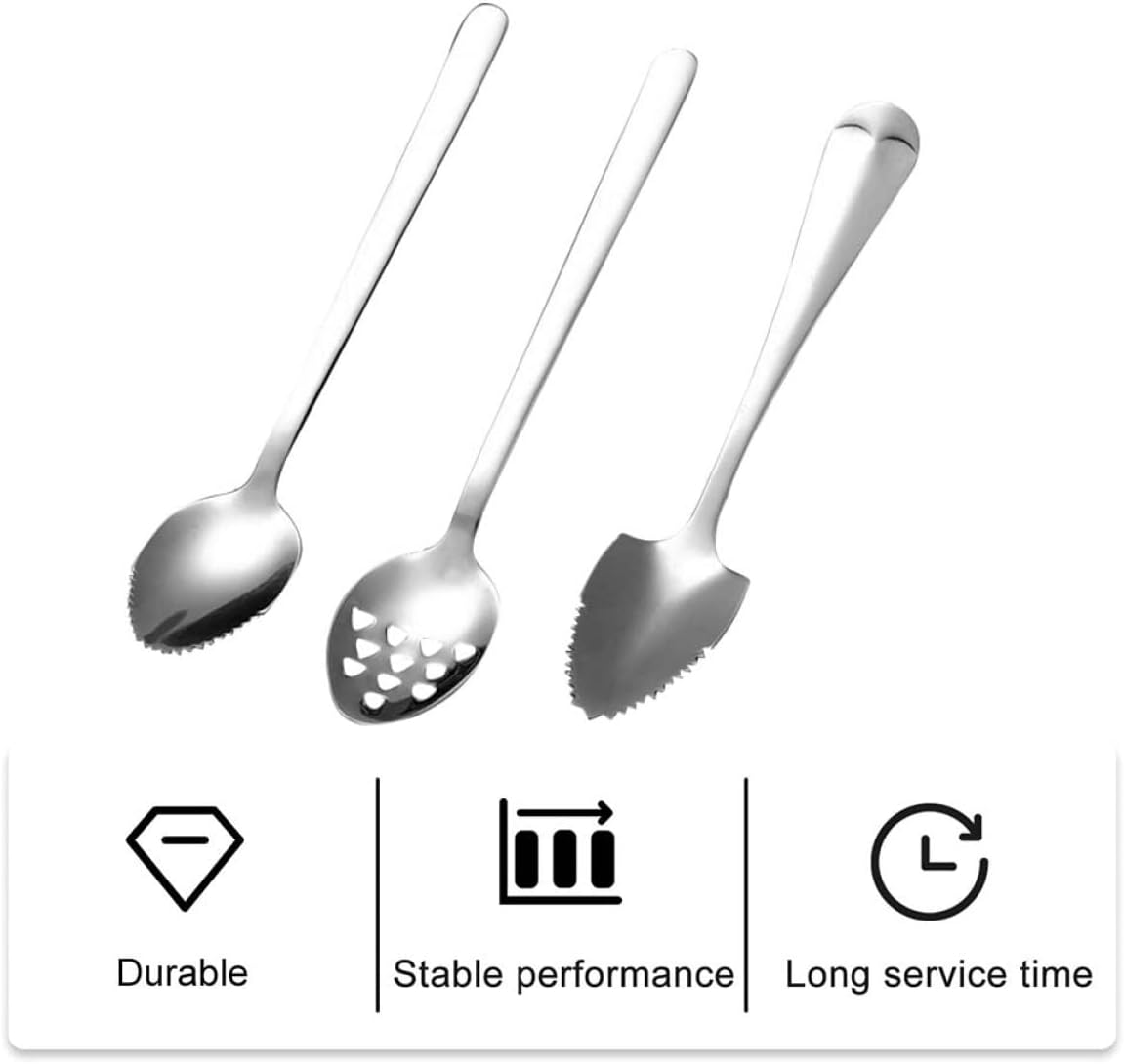 3pc mud scraping spoon grapefruit curved drink spoons infant kitchen supply
