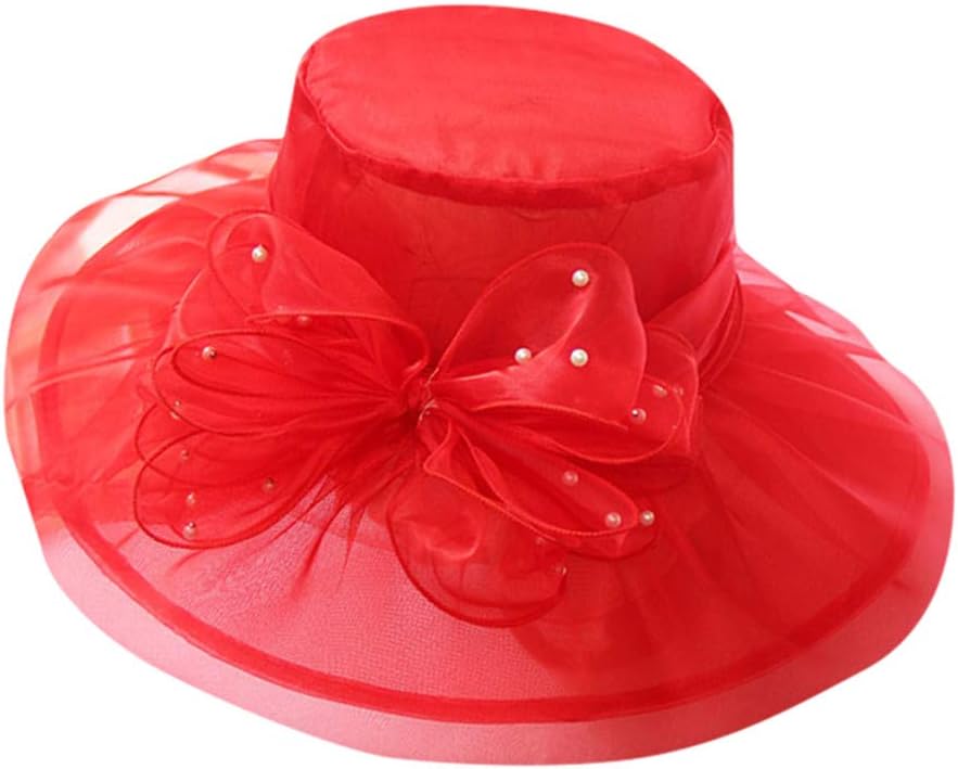 Floral and Feather Womens Beach Sun Hat