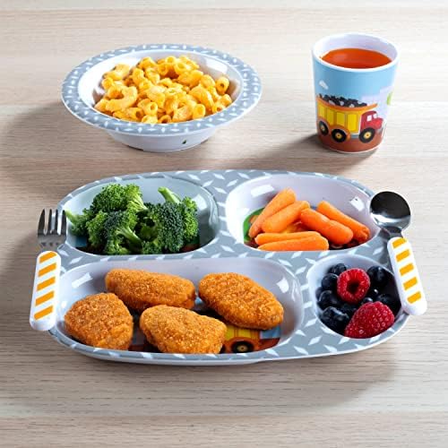 Bentology Construction Theme Self-Feeding Set for Kids
