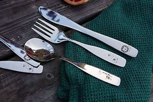 Exzact Kids Flatware 6pcs Safari Set - Dishwasher Safe