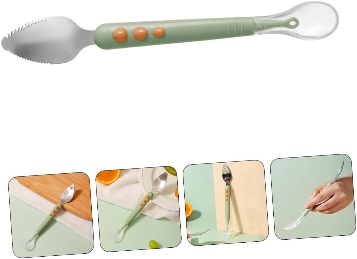 Vaguelly 2pcs Silicone Puree Spoons for Babies