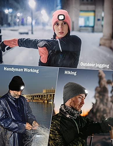 Warm Stylish LED Rechargeable Beanie for Daily Use Gifting