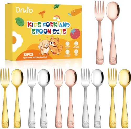 DRKIO Perfect for Kids Sturdy Stainless Steel Set
