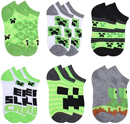 Minecraft Boys 6-Pack Calf Socks