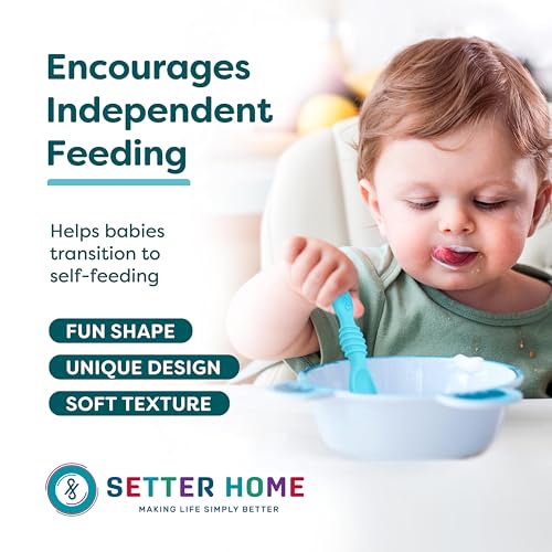 6-Pack Silicone Baby Spoons Self-Feeding Training Spoons for Infants Toddler
